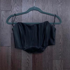 leather corset top